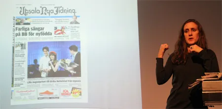 Tổng biên tập báo Upsala Nya Fidning - bà Hanna Stjarne